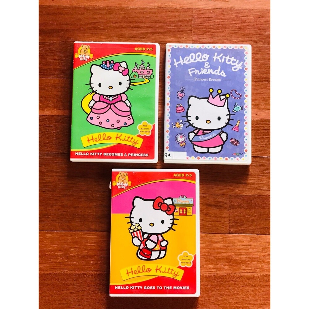 Hello Kitty DVD Lot of 3 Princess 14 Episodes